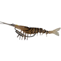 Gfin Crazy Shrimp Soft Plastic Baits With Jig Head | 5 Inch | - FishermanshubGold Tiger