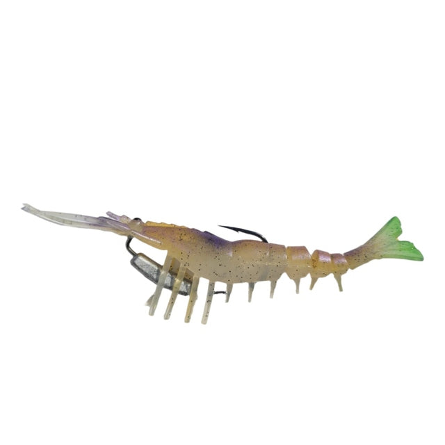 Gfin Crazy Shrimp Soft Plastic Baits With Jig Head | 5 Inch | - FishermanshubJelly Blue