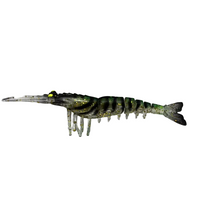 Gfin Super Shads Crazy Eco Shrimp | 5 Inch | 5 Pcs Per Pack | - FishermanshubGreen Leopard