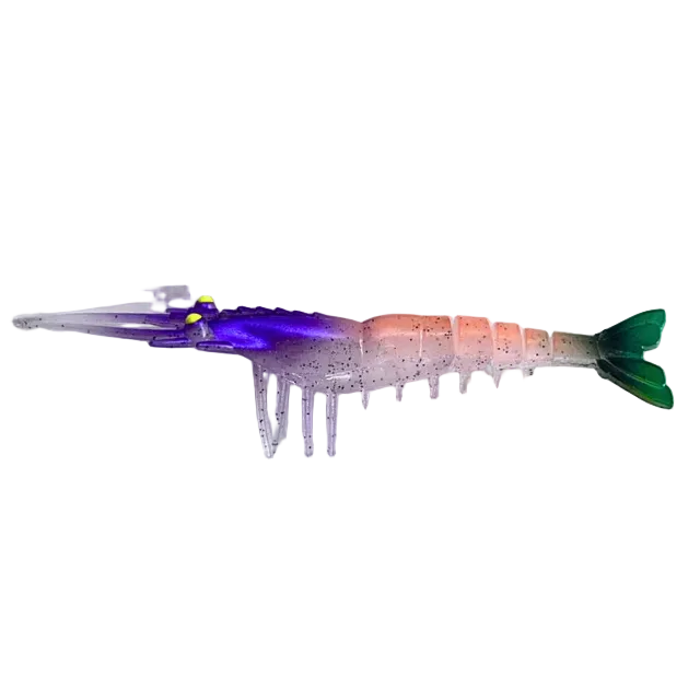 Gfin Super Shads Crazy Eco Shrimp &nbsp;| 5 Inch | 5 Pcs Per Pack - Jelly Blue