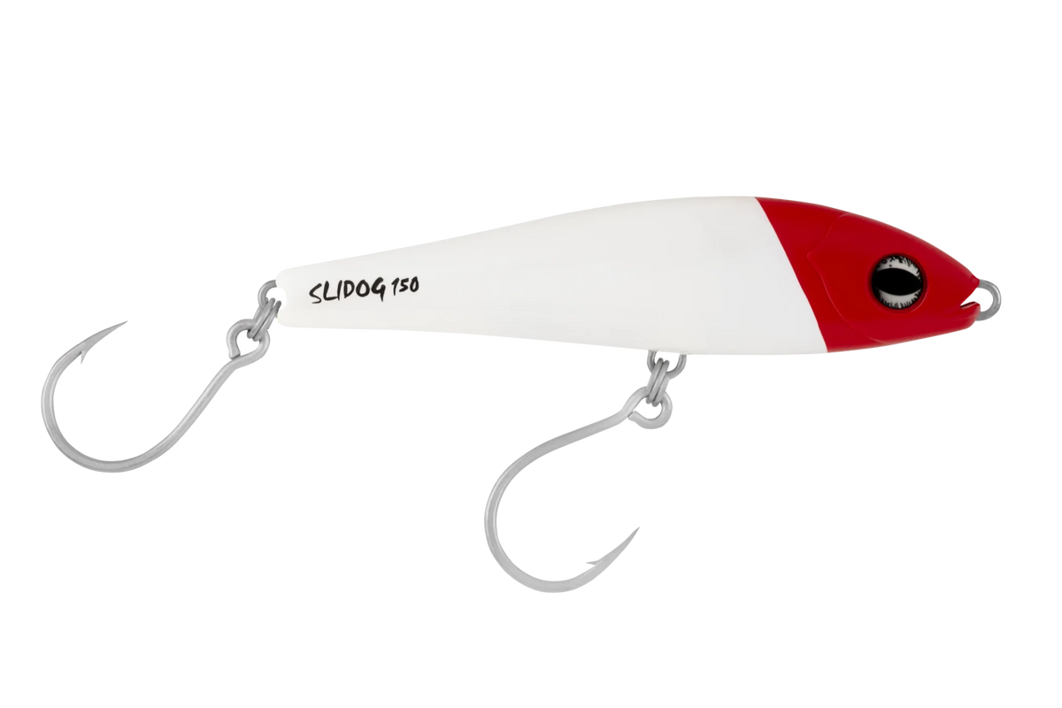Halco Slidog Lipless Hard Bait Lures | Fast Sinking | 12.5 Cm, 52 Gm | 15 Cm, 85 Gm | - Fishermanshub15 CmWhite Redhead