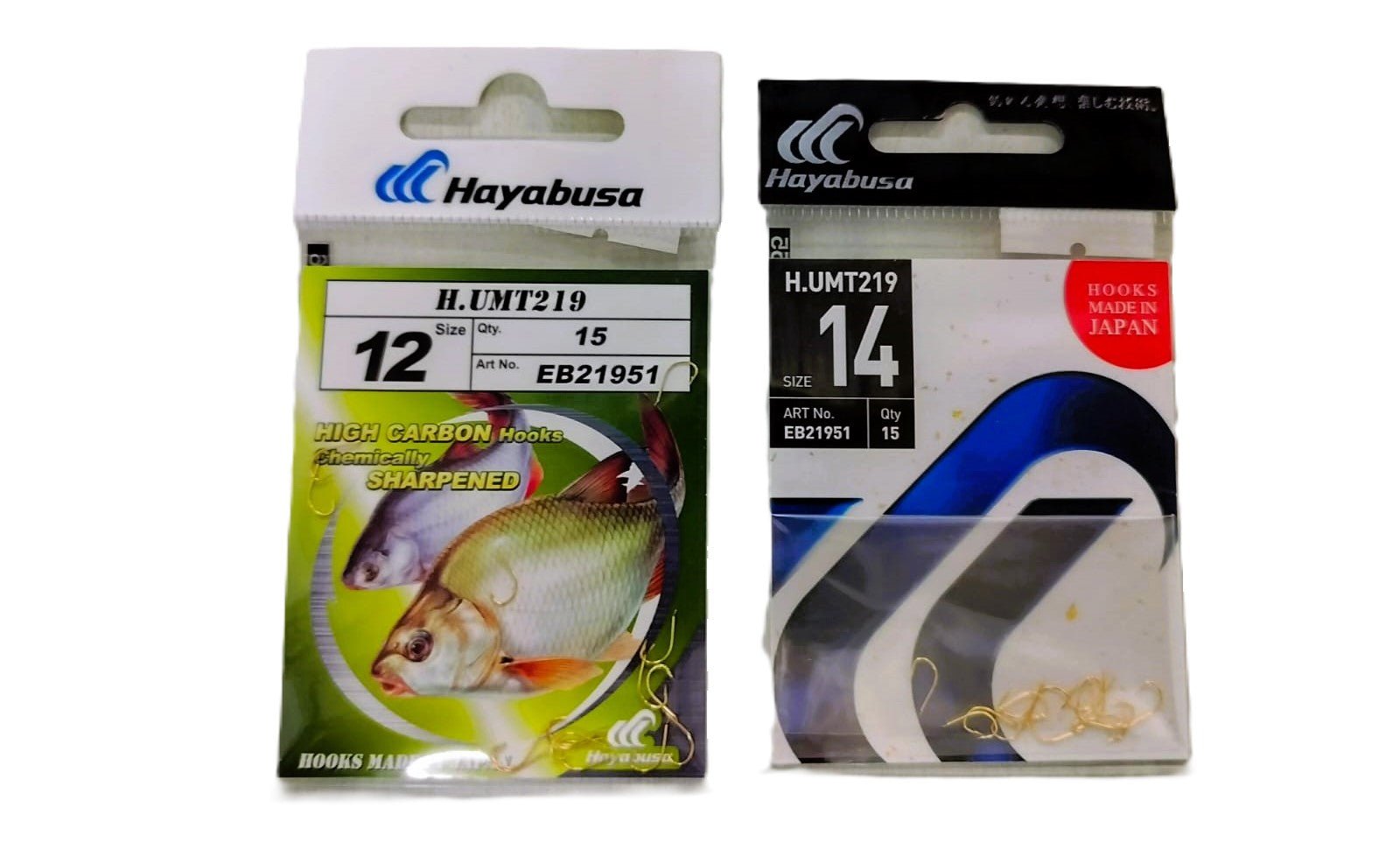 Hayabusa Match Single Eyeless Hooks | H.UMT219 | EB21951 | 15 Pcs Per Pack | - Fishermanshub#12