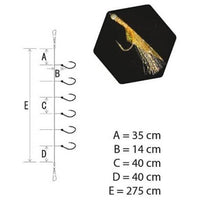 Hayabusa Sabiki Gold Fish Skin | EX111 | Set Of 6 Hooks | - Fishermanshub#14