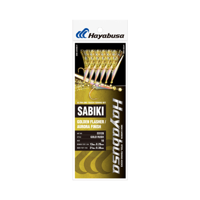 Hayabusa Sabiki Gold Rush | EX128 | Set Of 6 Hooks | - Fishermanshub#14