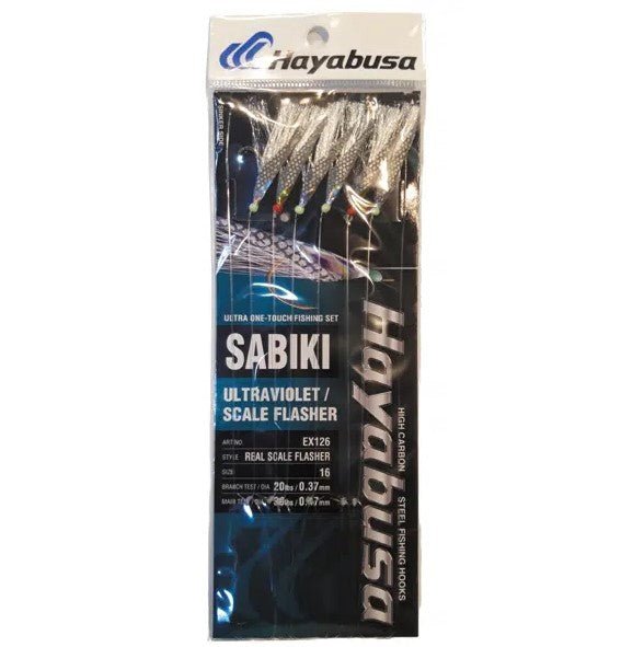 Hayabusa Sabiki Real Scale Flasher | EX126 | Set Of 6 Hooks | - Fishermanshub#12