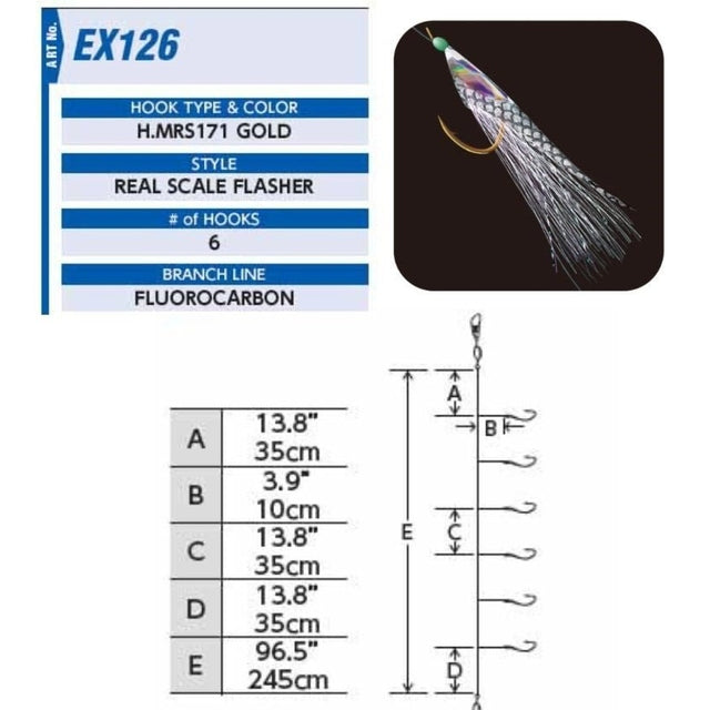 Assorted Sabiki Bait Flasher Rigs (6 Hooks Per Pack) #6 To #12 | Smart - Foto 4