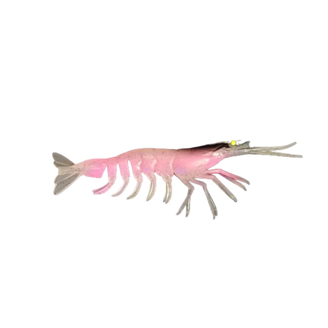 Jhinga Shrimp Soft Plastic Lure | 10 Cm | 7 Gm | 5 Pcs Per Pack | - FishermanshubPink Ghost
