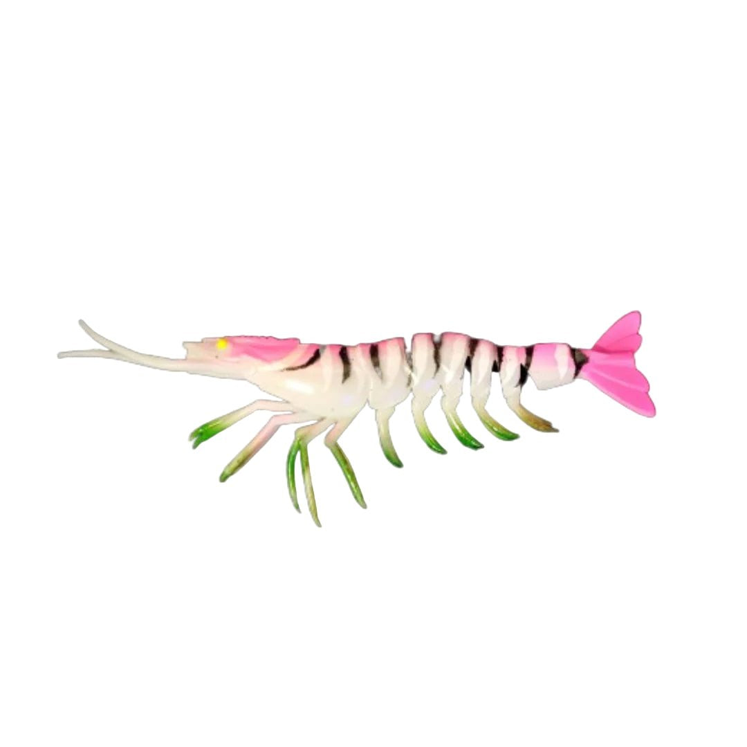 Jhinga Shrimp Soft Plastic Lure | 10 Cm | 7 Gm | 5 Pcs Per Pack | - FishermanshubPink Tiger