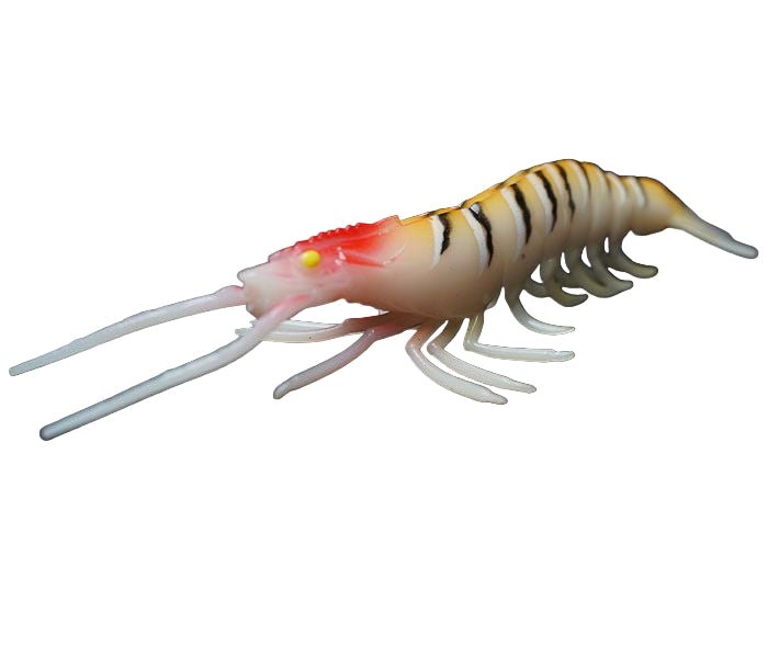 Jhinga Shrimp Soft Plastic Lure | 10 Cm | 7 Gm | 5 Pcs Per Pack | - FishermanshubRed Head Natural