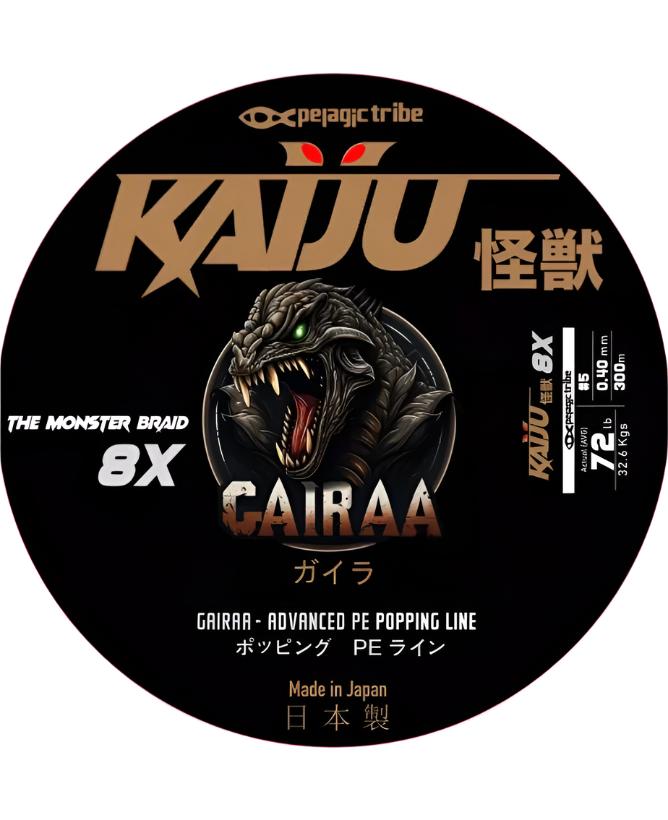 Kaiju Gairaa Advanced PE 8X Braided Fishing Line | Popping Line | 300Mt / 328Yd | White | - Fishermanshub0.42MM | 38.1Kg (84Lb)