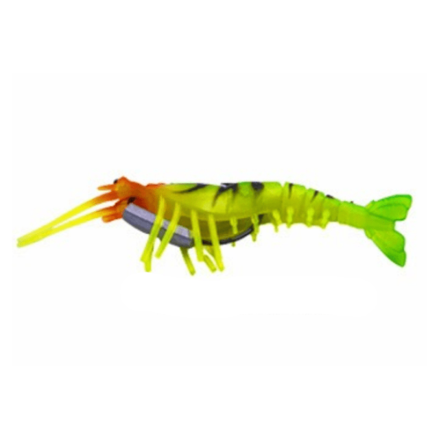 Lucana Live Chemmeen Soft Plastic Shrimp Lure With Jighead | 10 Cm , 17 Gm | 10 Cm , 21 Gm | - Fishermanshub13 GmFire Tiger