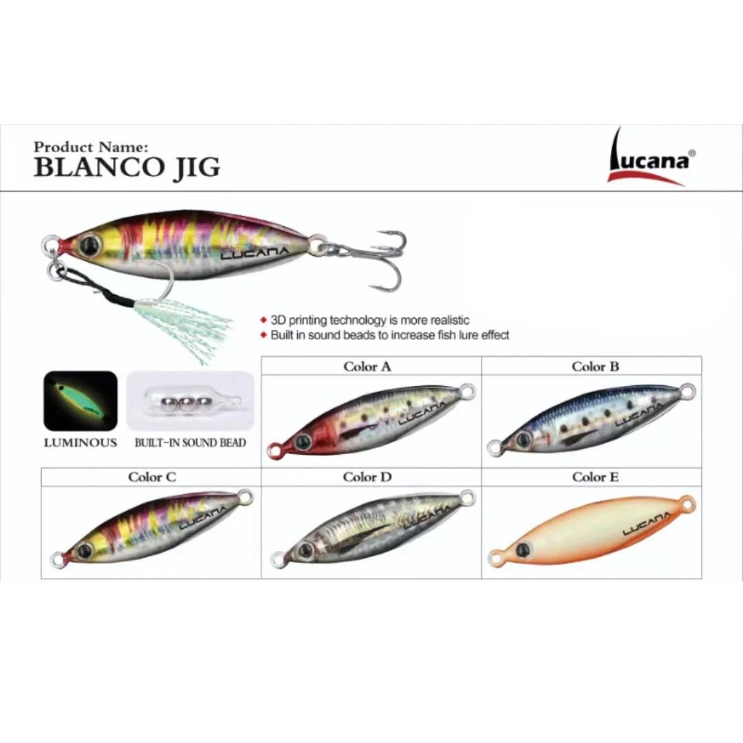 Lucana Blanco Jig | Slow Sinking | 30 Gm | 40 Gm | - Fishermanshub30 GmE (UV)