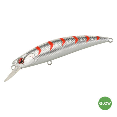 Littma Rong 80S Saltwater Minnow Hard Bait Lure | Sinking | 8 Cm | 12 Gm | - FishermanshubChrome Tiger (Glow)