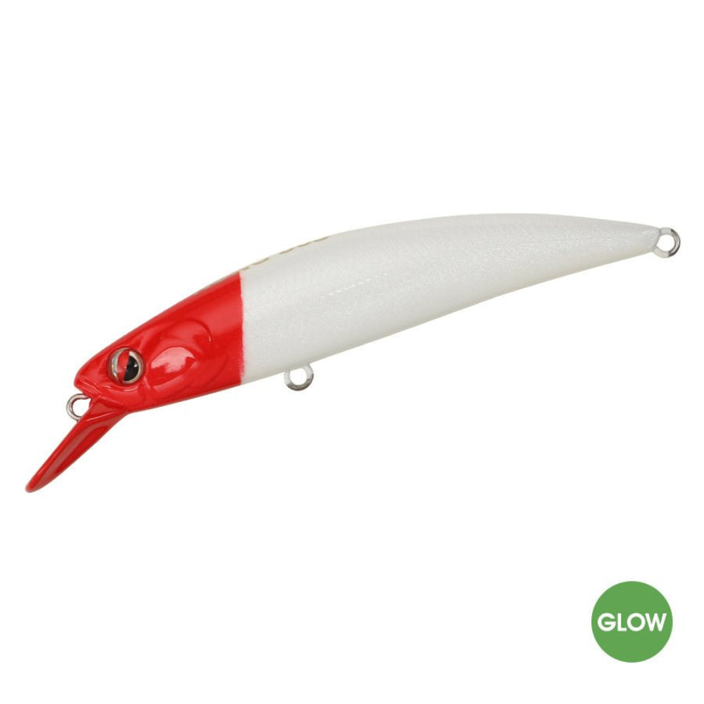 Littma Rong 80S Saltwater Minnow Hard Bait Lure | Sinking | 8 Cm | 12 Gm | - FishermanshubRed Head (Glow)
