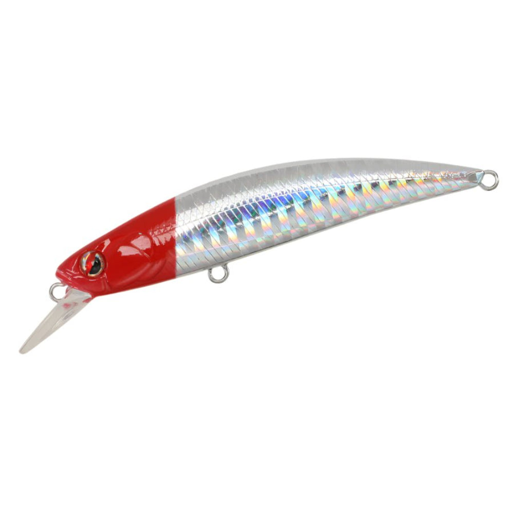 Littma Rong 80S Saltwater Minnow Hard Bait Lure | Sinking | 8 Cm | 12 Gm | - FishermanshubRed Silver