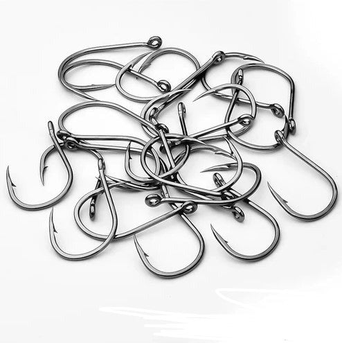 Lucana Chinu Ring High Carbon Steel Hooks | 5 Pcs | 10 Pcs | 80 Pcs | 100 Pcs | - Fishermanshub#105 Pcs