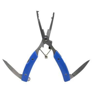 Lucana Split Ring Plier with Line Cutter Knife | Blue | Yellow | - FishermanshubBlue