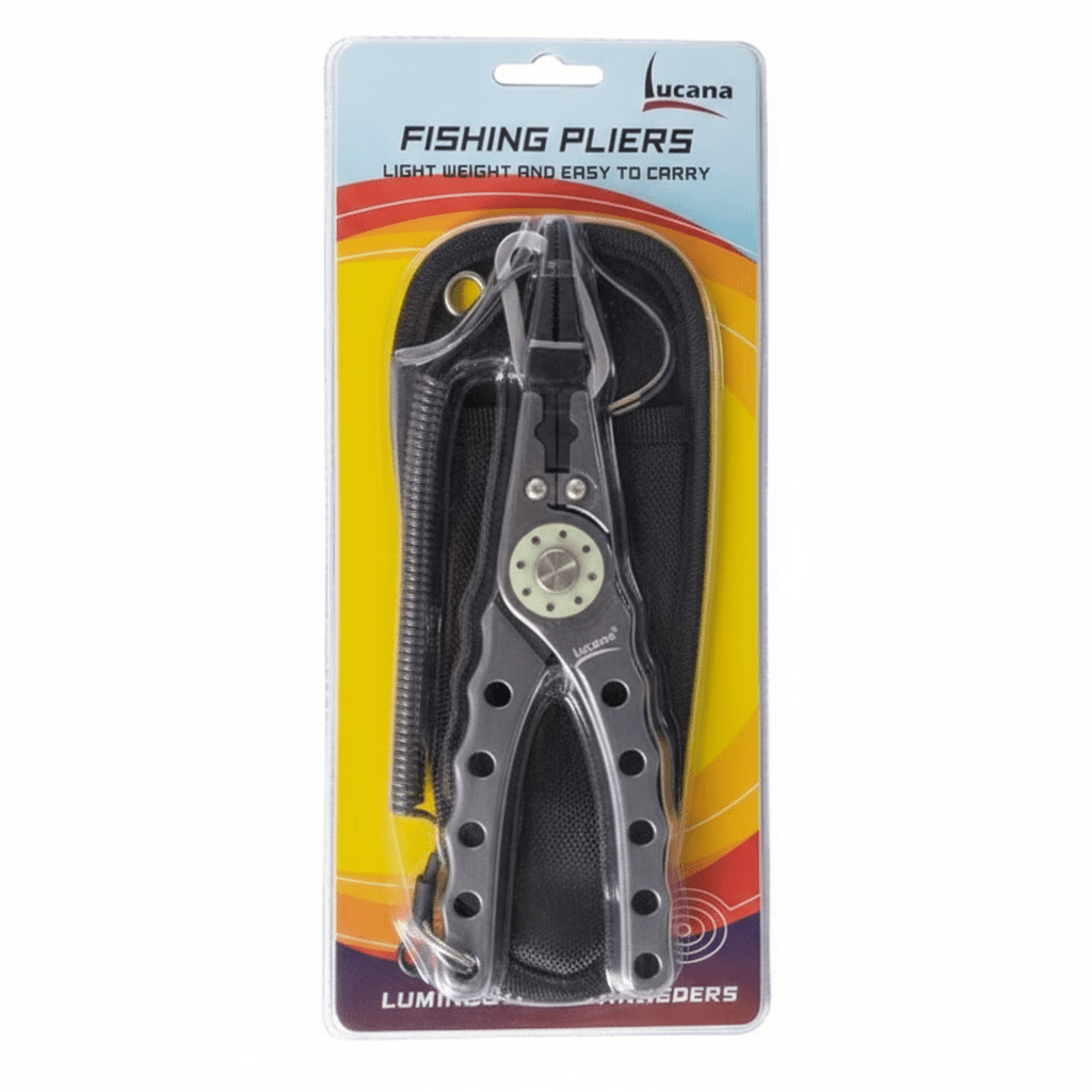 Lucana Fishing Plier | 20 Cm | 200 Gm | Red | Black | - FishermanshubBlack