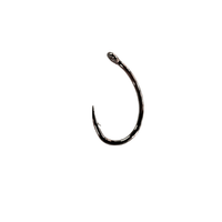 Lucana Wide Gap Curved Shank Carp Hook | Single Curved Eye Hooks | Black | 100 Pcs Per Pack | - Fishermanshub2