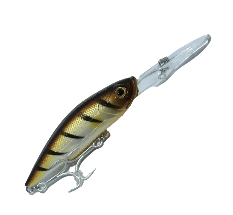 Lucana Ghosted 70 Minnow Hard Bait Lure | Suspending | Floating | 7 Cm | 10 Gm | - FishermanshubGold Tiger