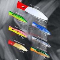 Lucana Kokari 135 Popper Topwater Hard Lure | Floating | 13.5Cm | 49 Gm | - FishermanshubRed Head Milk