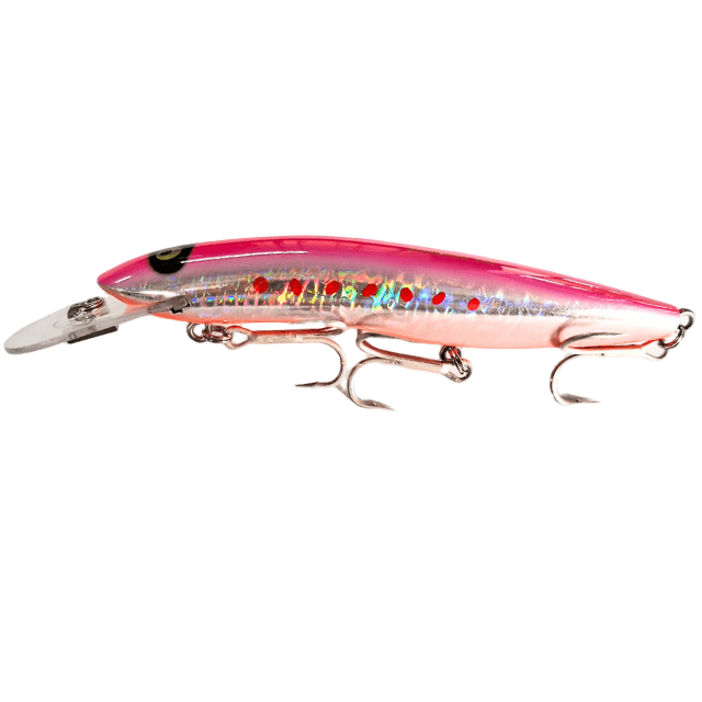 Lucana Komodo 125 & 150 Floating Hard Plastic Lures | 12.5 Cm / 26.8 Gm | 15 Cm / 34.5 Gm | Floating | Trolling Lure - Fishermanshub12.5 CmChrome Pink
