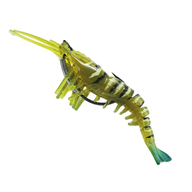 Lucana Live Chemmeen Soft Plastic Shrimp Lure With Jighead | 10 Cm , 13 Gm , 17 Gm , 21 Gm | - Fishermanshub13 GmGiant Tiger