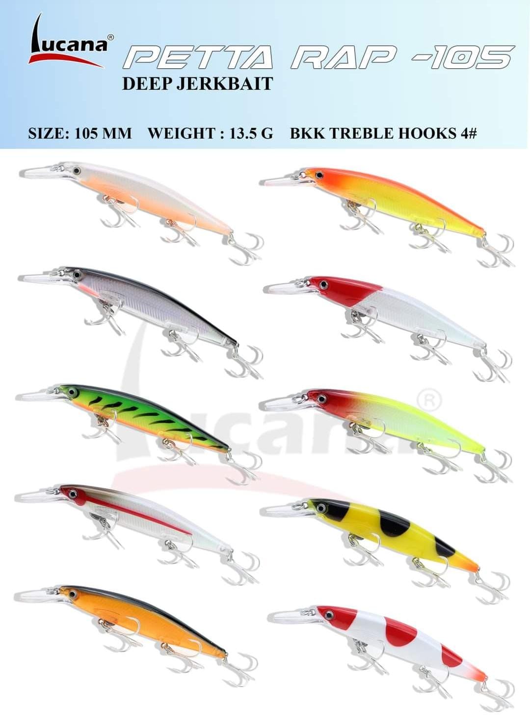 Lucana Petta Rap Pro 105 Deep Jerkbait | 10.5 Cm | 15.5 Gm - FishermanshubSilver