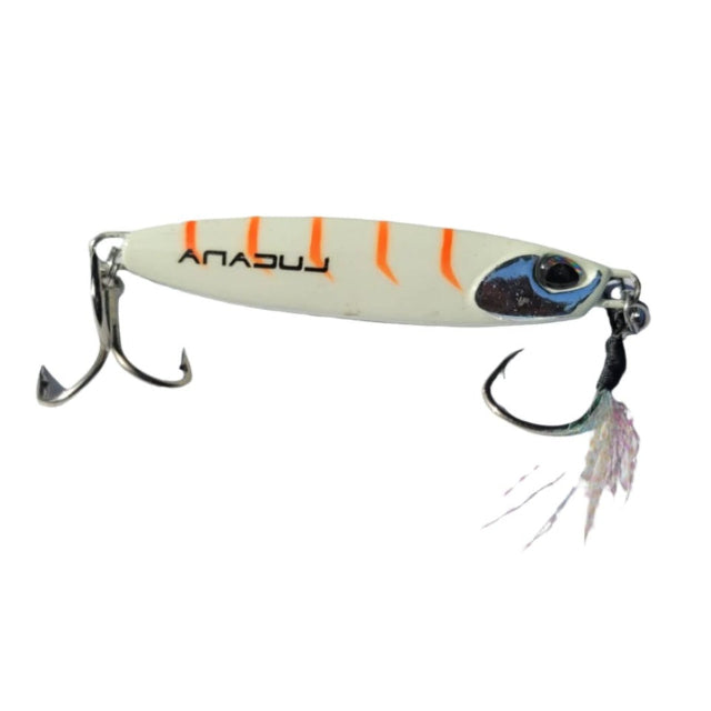 Lucana Shadow Jig | Slow Sinking | 60 Gm | - FishermanshubWhite Orange