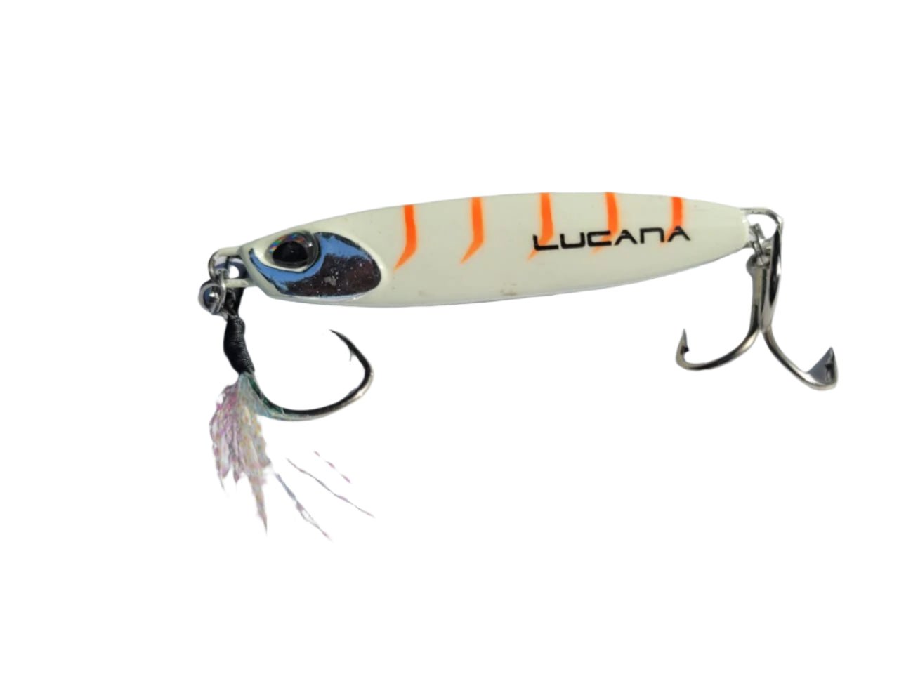 Lucana Shadow Jig | Slow Sinking | 40 Gm | - FishermanshubWhite Orange