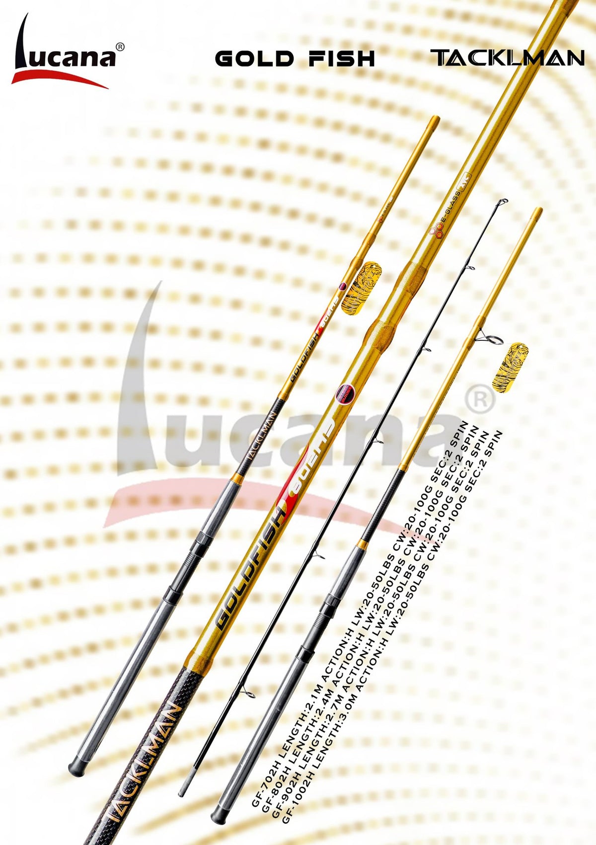 Lucana Tacklman Goldfish Spinning Rod | 9 Ft - H | - Fishermanshub9Ft/2.74Mt