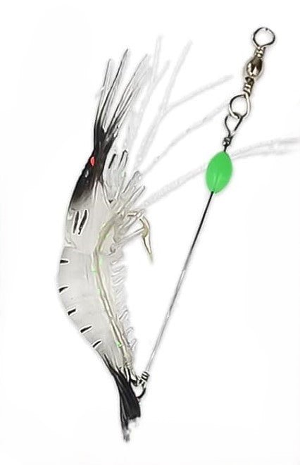 Luminous Soft Shrimp Lure With Leader Cord | 9.5 Cm | 5.7 Gm | - FishermanshubCLEAR