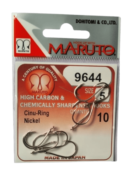 Maruto Chinu Ring Hooks | 9644 | 10 Pcs Per Pack | - Fishermanshub#2