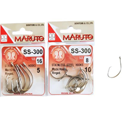 Maruto Circle Machi Stainless Steel Hooks | SS - 300 | 5 - 10 Pcs Per Pack | - Fishermanshub#8