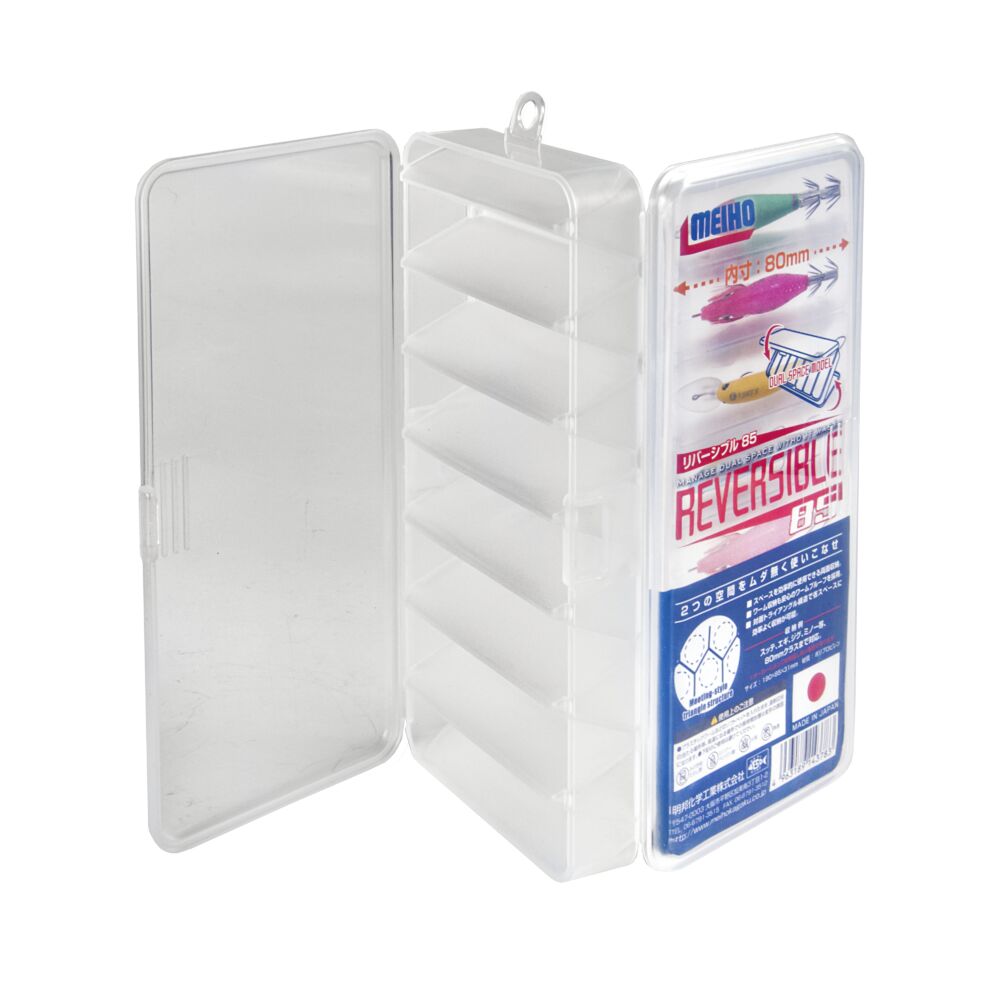 Meiho Reversible 85 Lure Case | Clear | 14 Compartments Tackle Box | - Fishermanshub