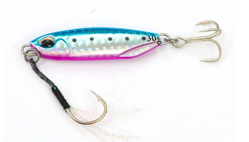 Metal Jig - S | Slow Sinking | 10 Gm | 15 Gm | 20 Gm | - Fishermanshub15GmBlue Pink