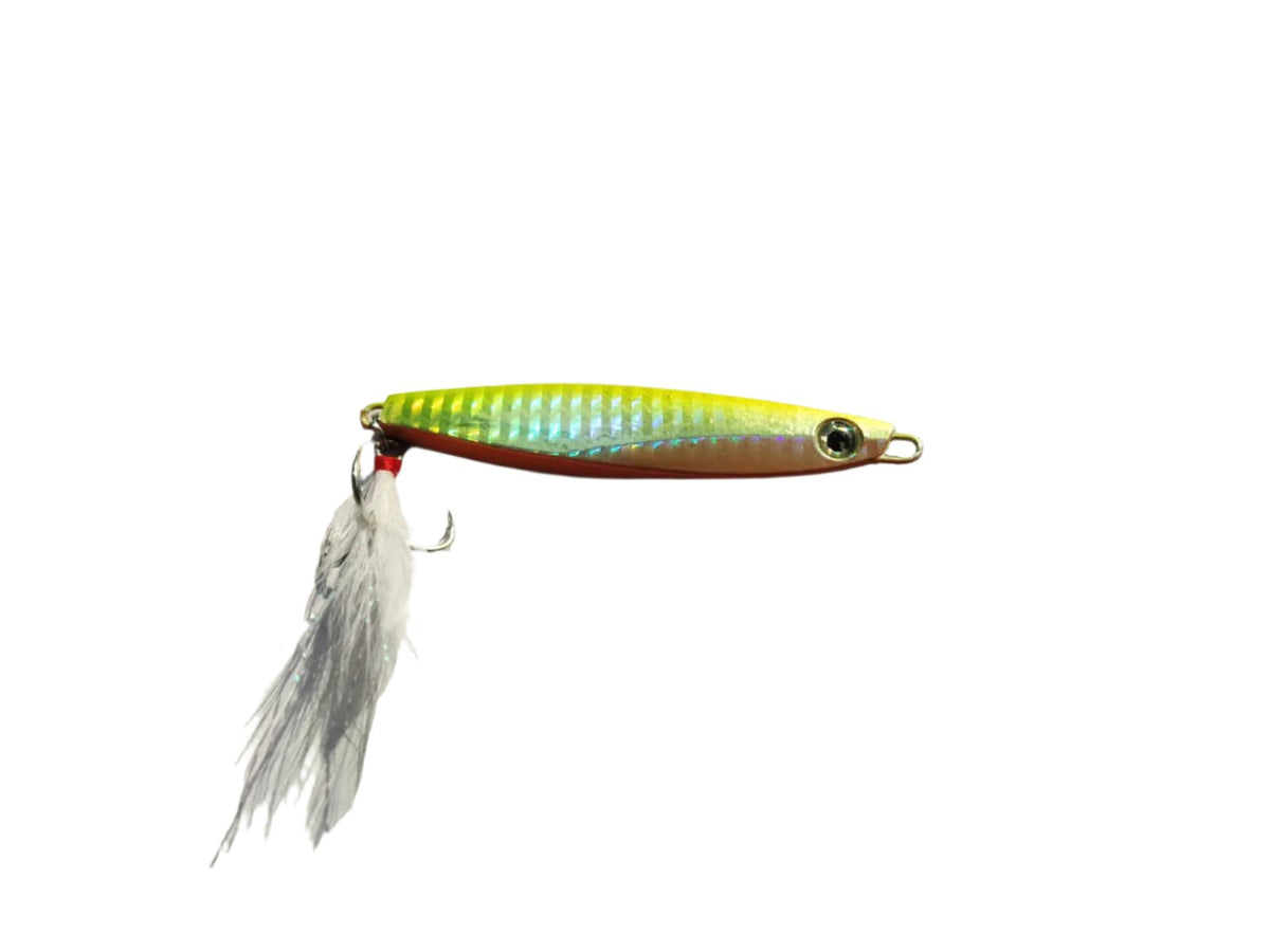 Metal Jig - F | Fast Sinking | 30 Gm | 40 Gm | - Fishermanshub30GmGreen