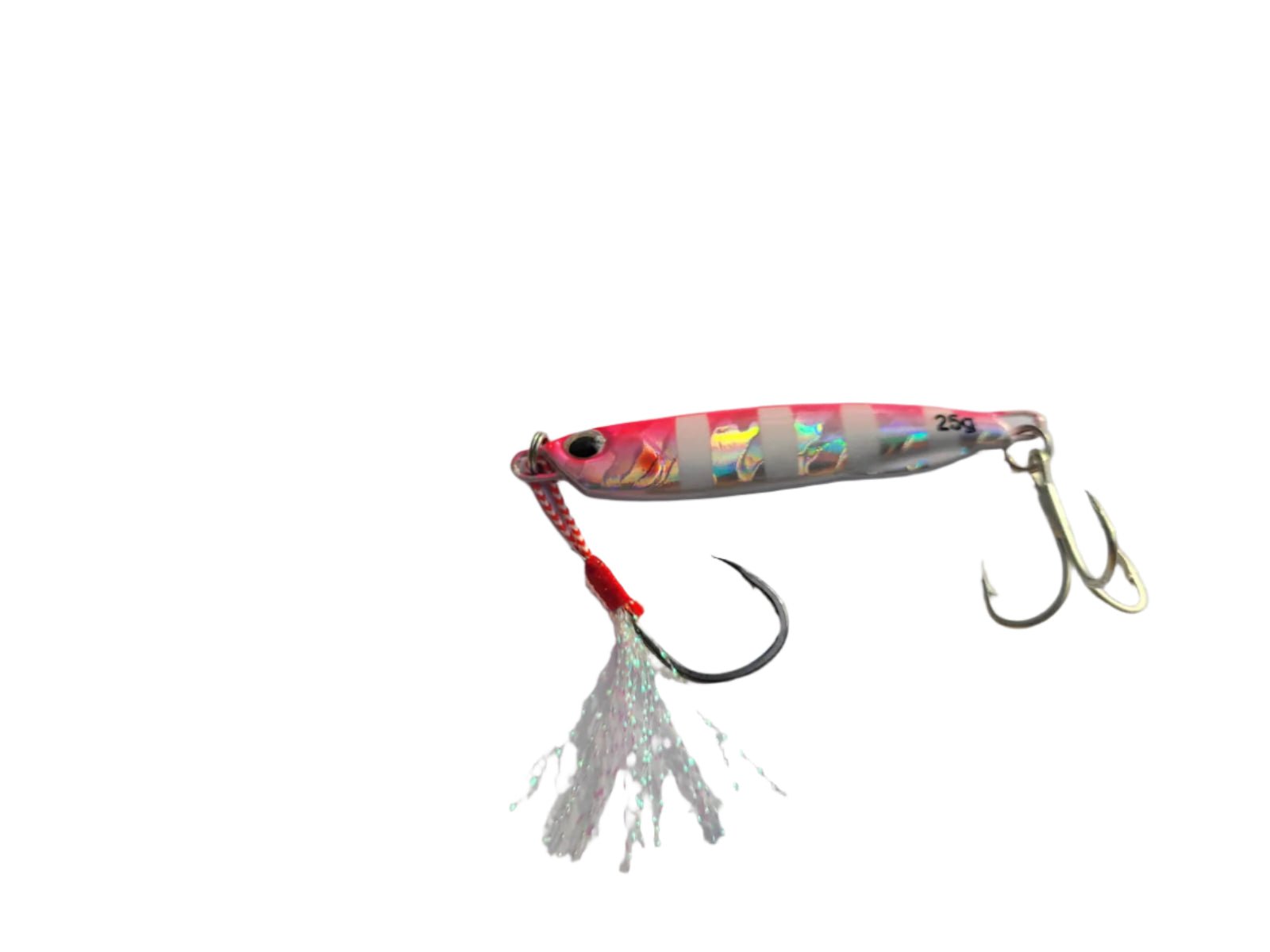 Metal Jig - T | Slow Sinking | 25 Gm | - FishermanshubPink Stripe