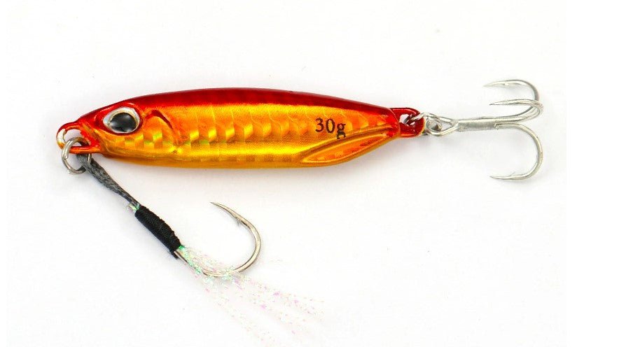 Metal Jig - T | Slow Sinking | 25 Gm | - Fishermanshub25GmRed Gold