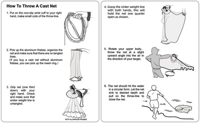 Mono Cast Net with Frisbee | 7 Ft | 8 Ft | 9 Ft | - Fishermanshub7Ft