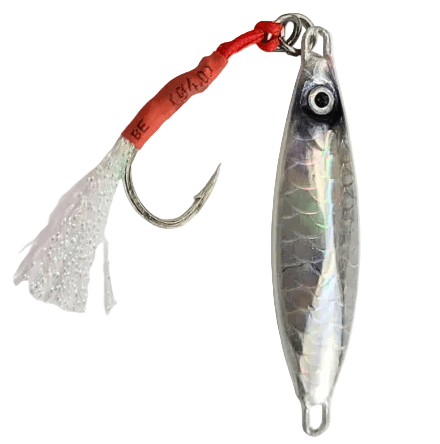 Murrvy Metal Leaf Slow Fall Metal Jig | Slow Sinking | 30 Gm | 50 Gm | - Fishermanshub30 GmSilver