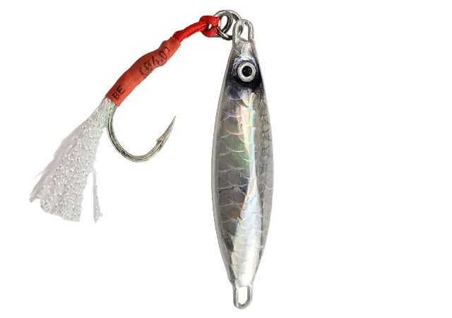 Murrvy Metal Leaf Slow Fall Metal Jig | Slow Sinking | 80 Gm | 100 Gm | - Fishermanshub80 GmPink Silver