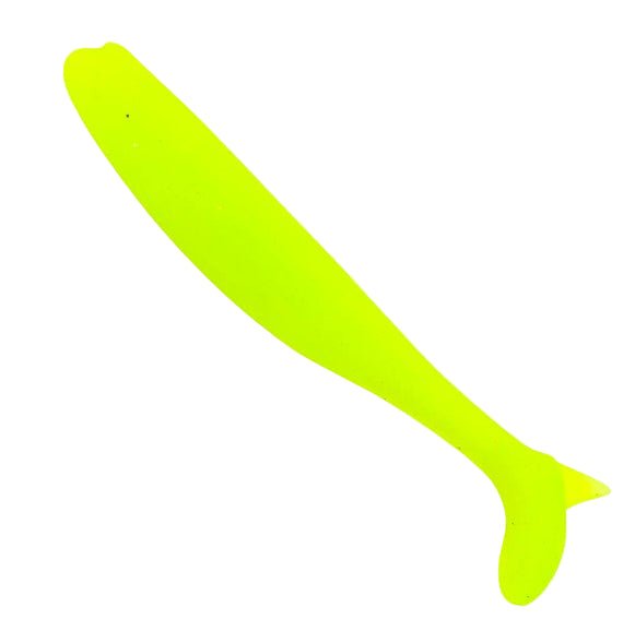 Murrvy FeenZ Shad Soft Plastic Baits | 3 Inch | 6 Pcs Per Pack | - FishermanshubNeon Lime