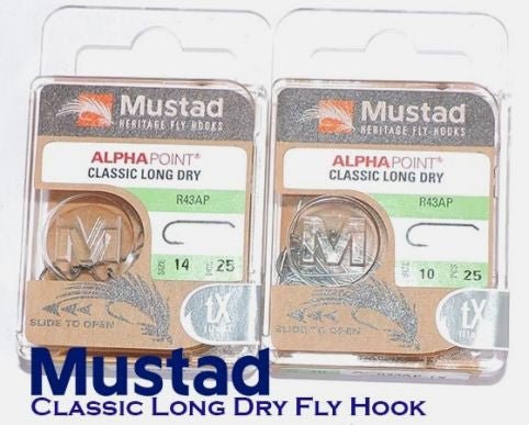 Mustad Alpha Point Classic Dry Single Fly Hook | R50AP | 25 Pcs Per Pack | - Fishermanshub#10