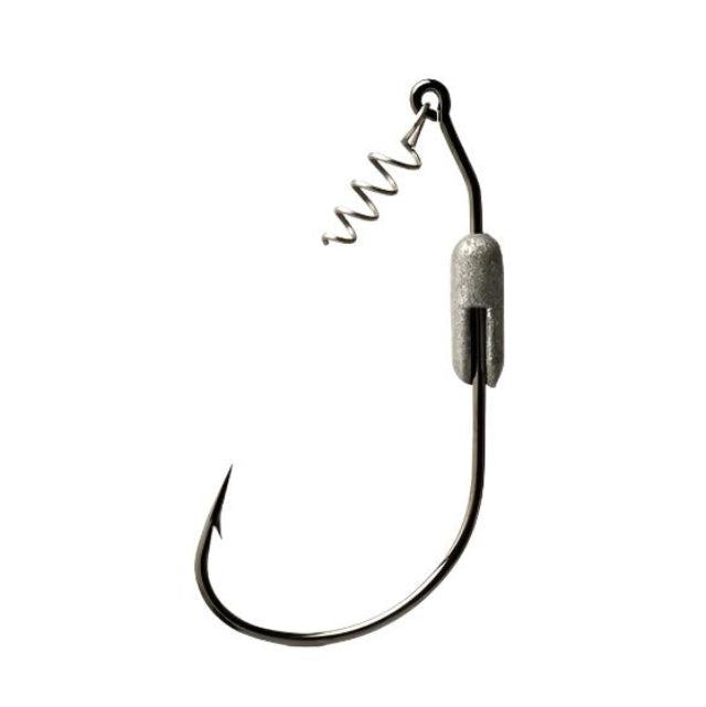 Mustad Power Lock Plus Spring Keeper Weighted Hook | 91768S18 | 3.5 Gm | 3 Pcs Per Pack | - Fishermanshub#1/03.5Gm