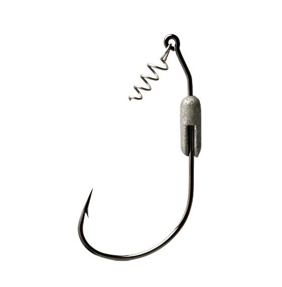 Mustad Power Lock Plus Spring Keeper Weighted Hook | 91768S18 | 3.5 Gm | 3 Pcs Per Pack | - Fishermanshub#1/03.5Gm