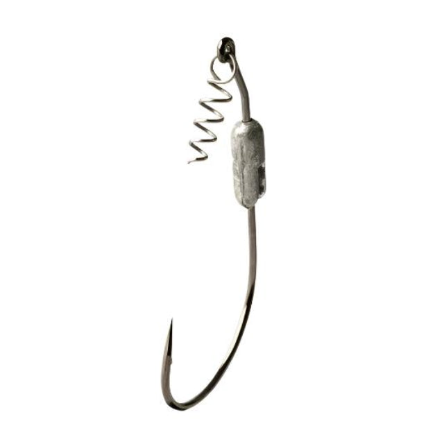 Mustad Power Lock Plus Spring Keeper Weighted Hook | 91768S18 | 3.5 Gm | 3 Pcs Per Pack | - Fishermanshub#1/03.5Gm