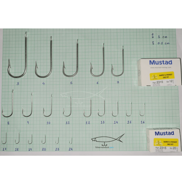 Mustad Round Bent Sea Single Hooks | 2315 | 5 Pcs | 10 Pcs | 100 Pcs | - Fishermanshub#35 Pcs