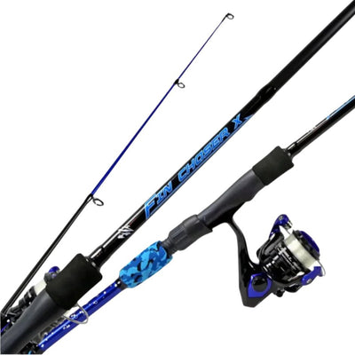 Okuma Fin Chaser X Rod, Reel & Line Spinning Combo | 8 Ft | 6000 Series | Beginners Fishing Rod & Reel Combo | - FishermanshubFNX - 802MH - 60BL