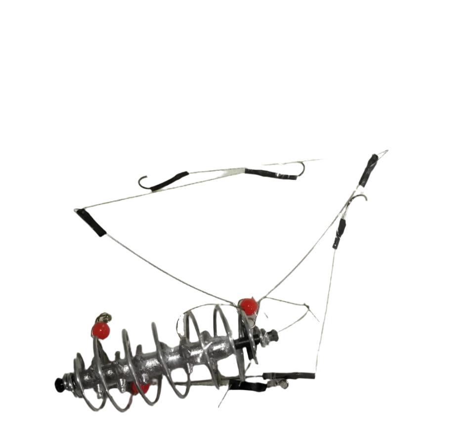 OnLiTop Spring Feeder Rig With Hooks | 50 Gm | Carp Fishing | - Fishermanshub50Gm